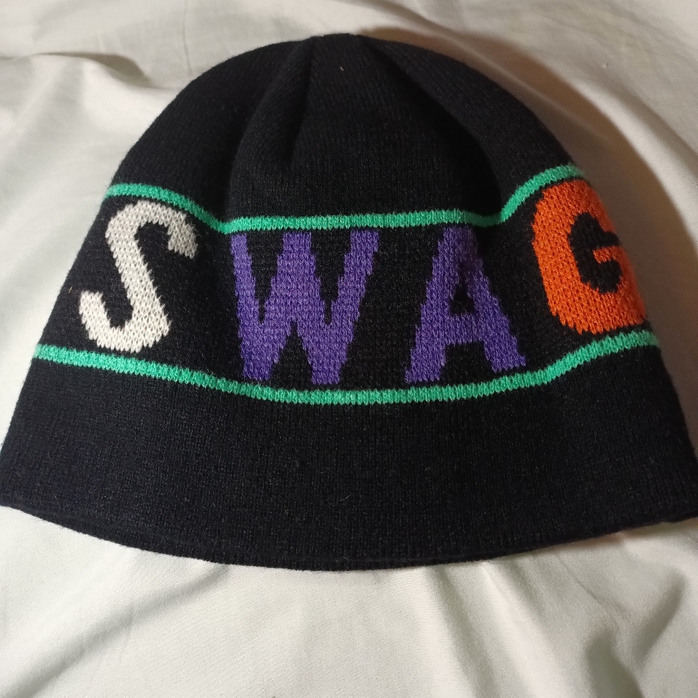 black scale beanie